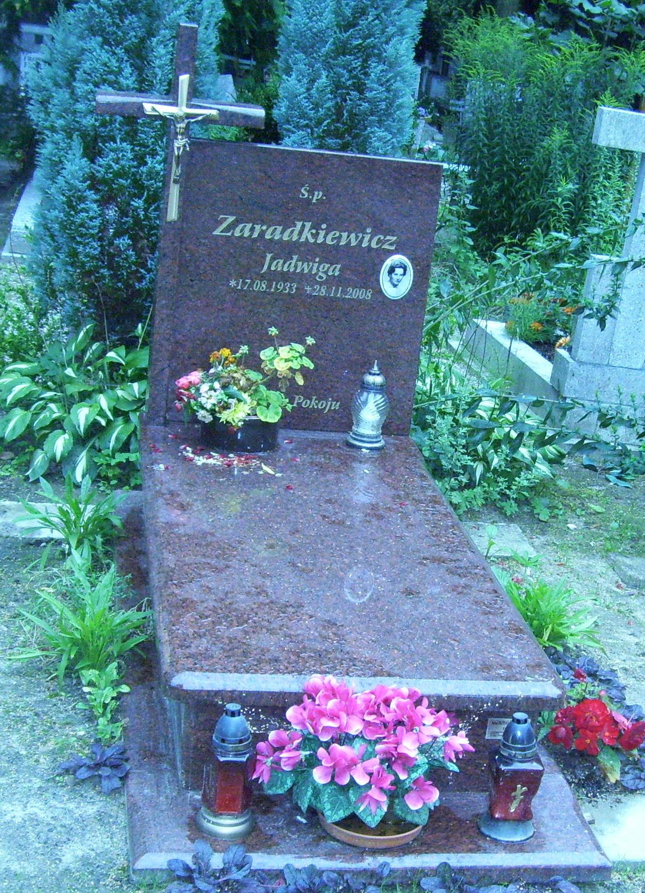 Grób Jadwiga  Zaradkiewicz 